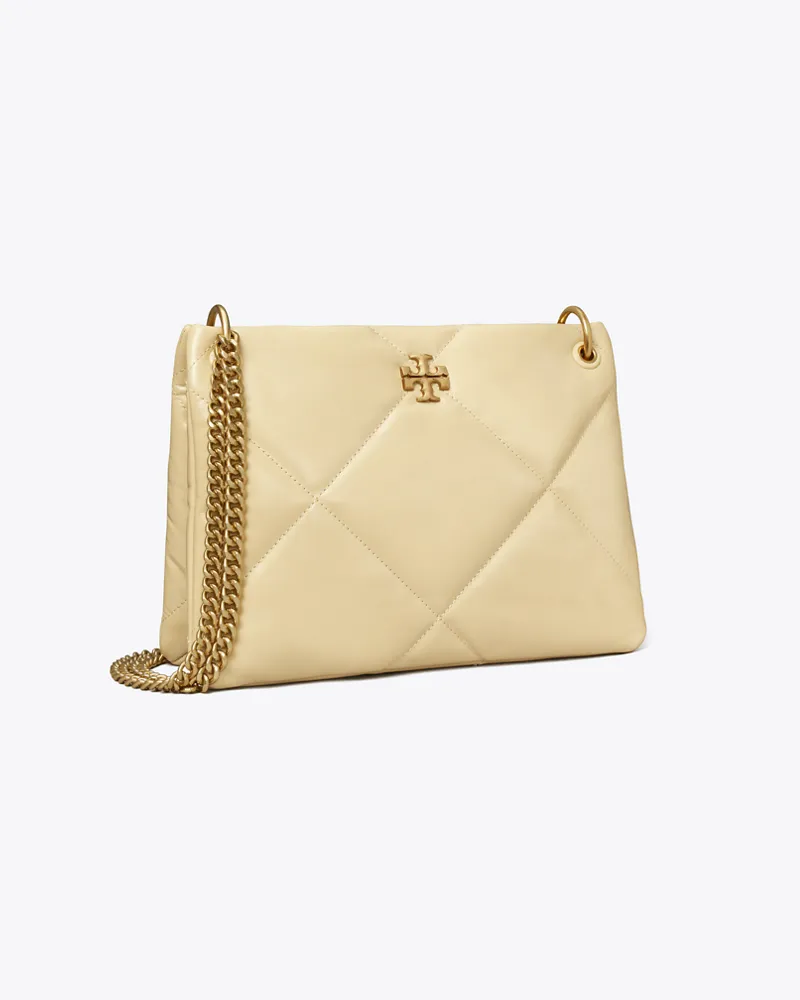 Tory Burch Damen Kleine Kira Schultertasche mit Rautensteppung Vanilla