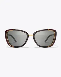 Tory Burch Eleanor Cat-Eye Sunglasses Bordeaux