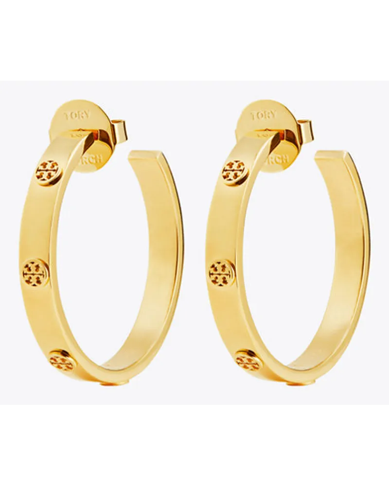 Tory Burch Miller Stud Hoop Earring Tory