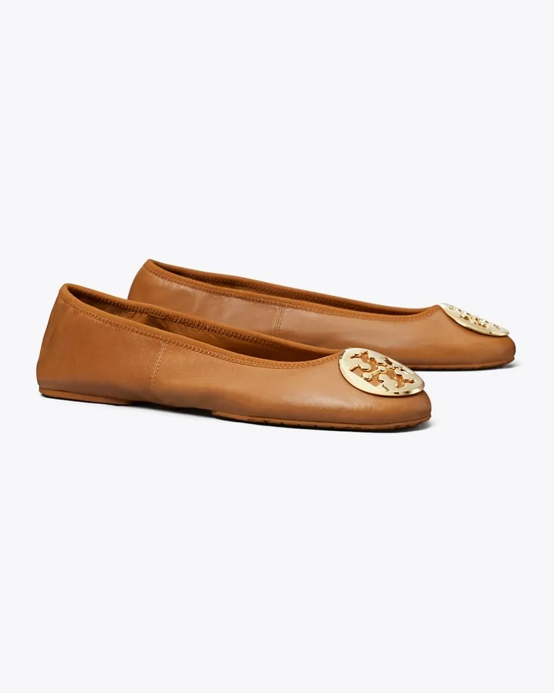 Tory Burch Damen Reva Travel Ballerina Pecan