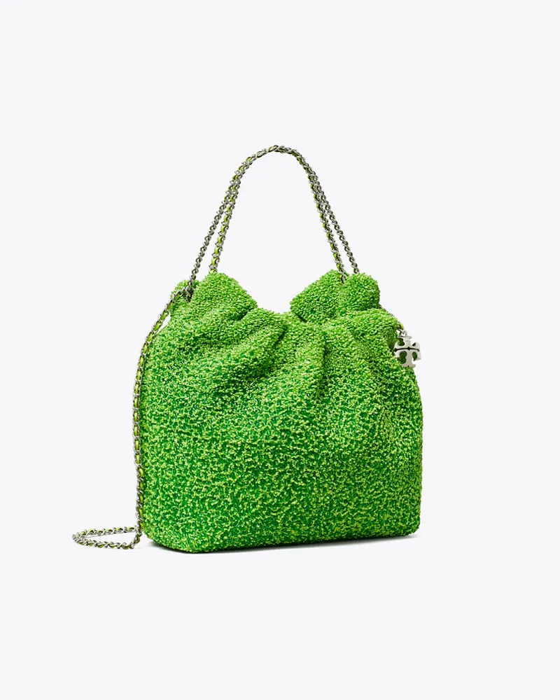 Tory Burch Damen x BonBon Mini Fleming Hobo Bag mit Verzierung Sugared
