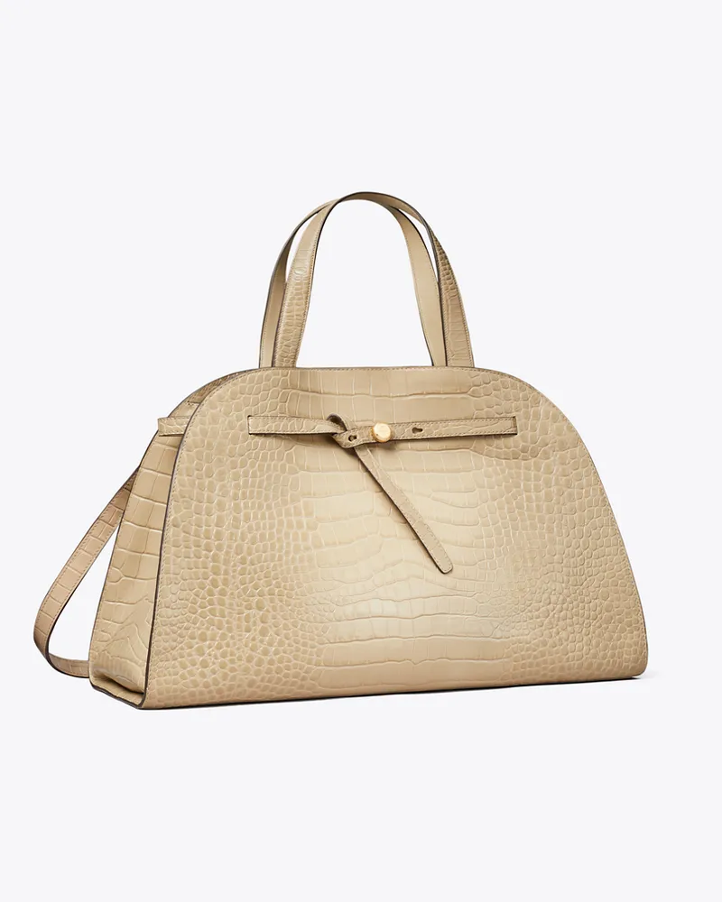 Tory Burch Romy Bauletto mit Krokoprägung Light