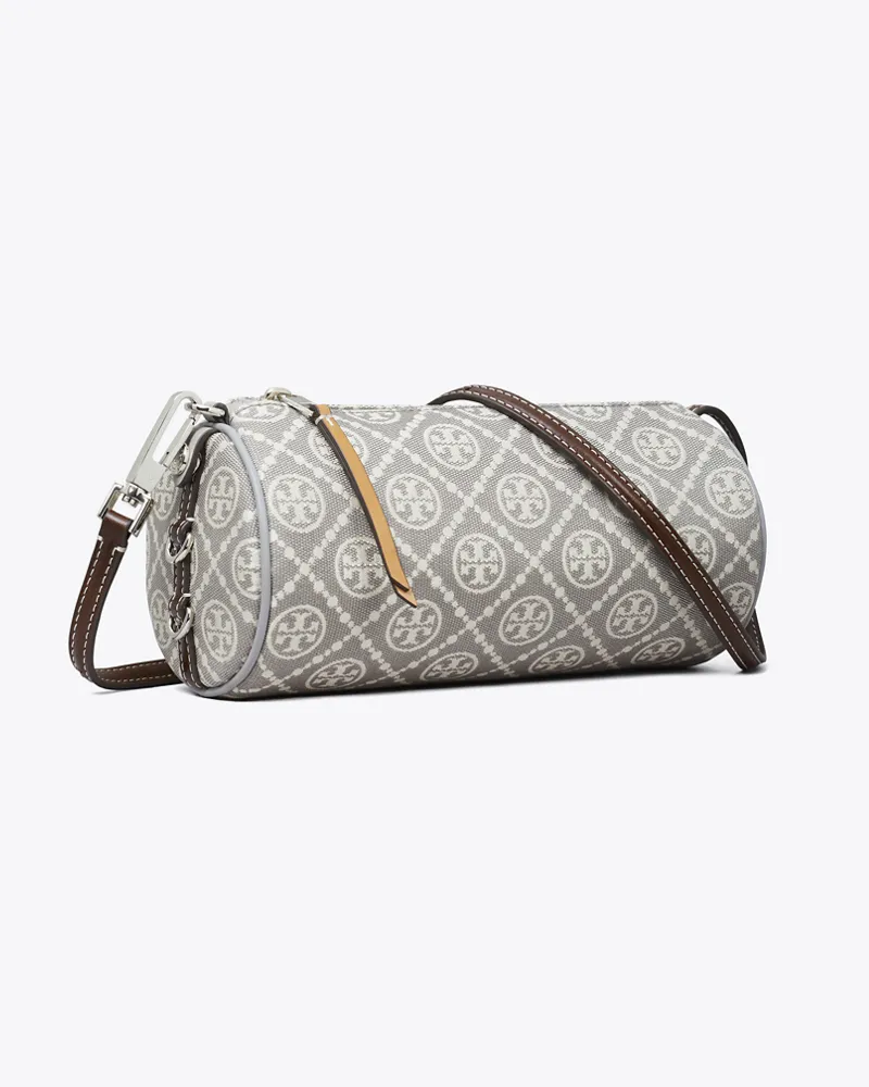 Tory Burch Damen Praktische Cylinder Bag mit T-Monogramm Gray