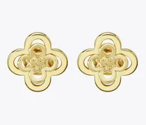 Damen Mehrschichtiger Forget Me Not Ohrstecker in Gold