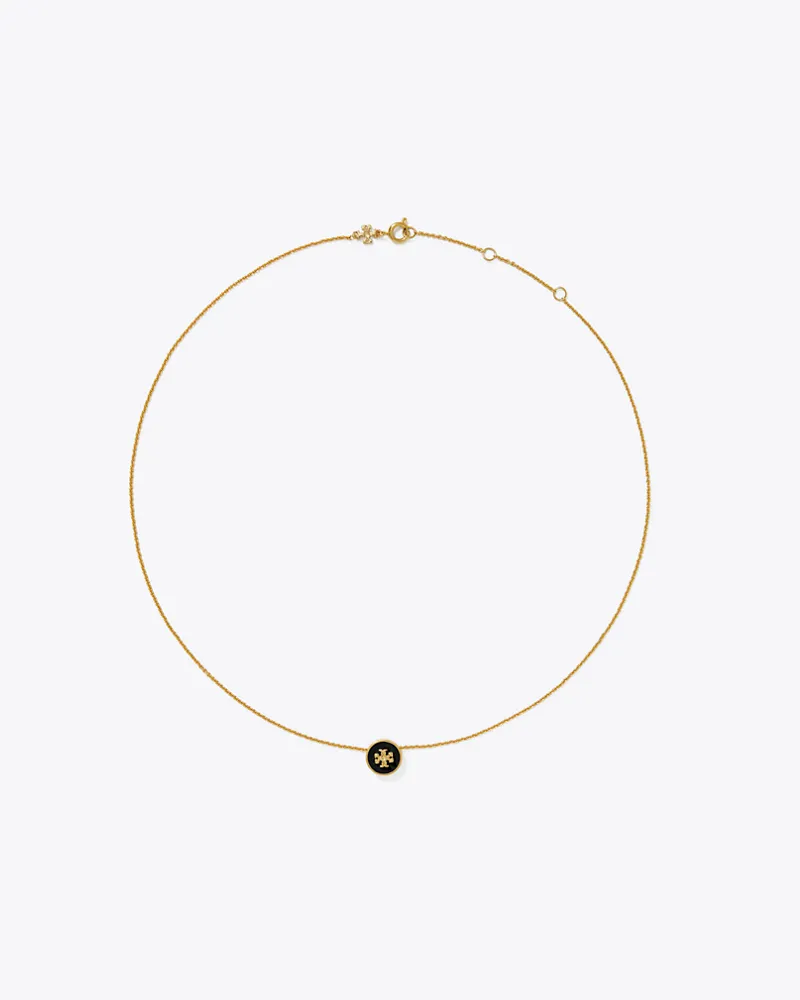 Tory Burch Icon Halskette mit Emailleanhänger Tory