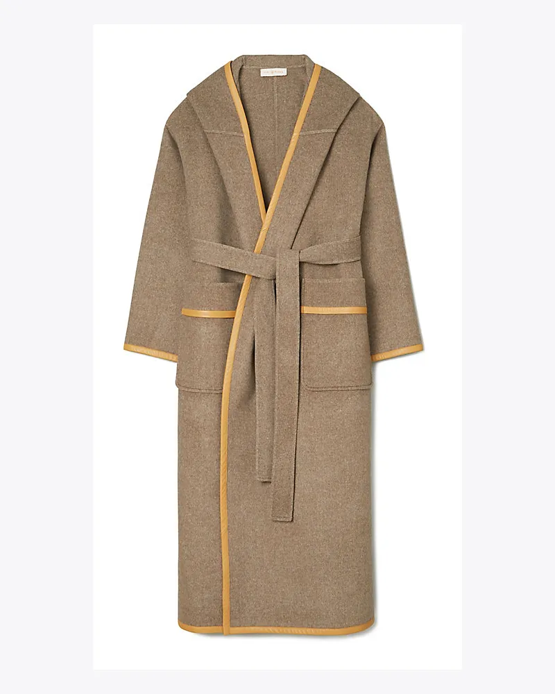 Tory Burch Beidseitiger Wickelmantel Aus Wolle Mit Kapuze Ashed