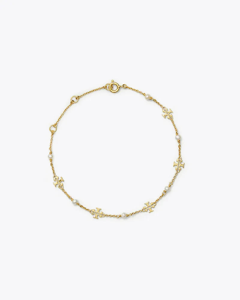 Tory Burch Zartes Moondance Gliederarmband mit Perlen Tory