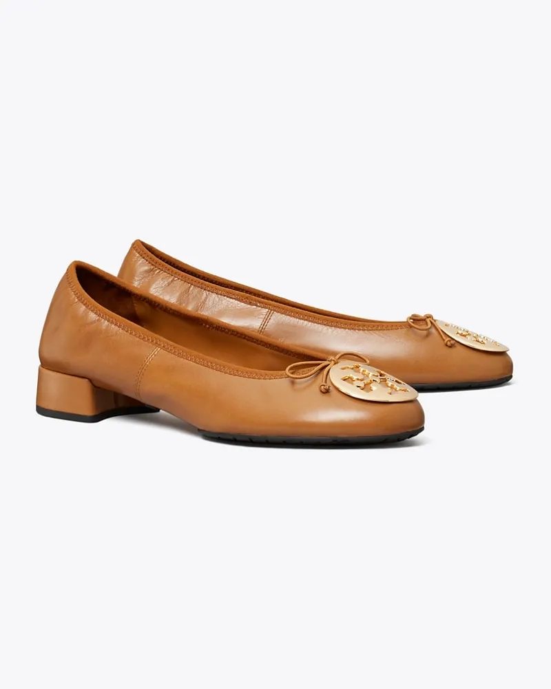 Tory Burch Reva Ballerina mit Absatz Pecan