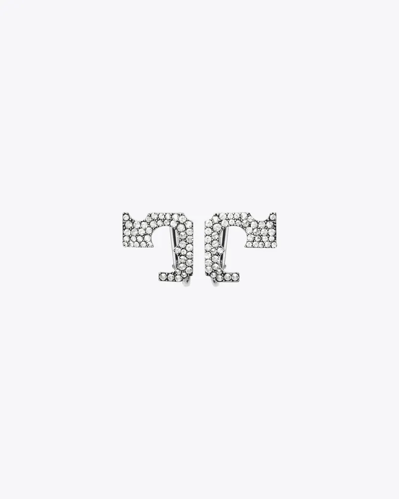 Tory Burch Damen Pavé-Logo-Ohrclips Tory