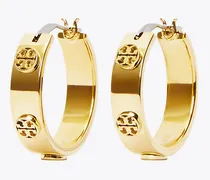 Damen Icon Huggie Ohrstecker in Gold