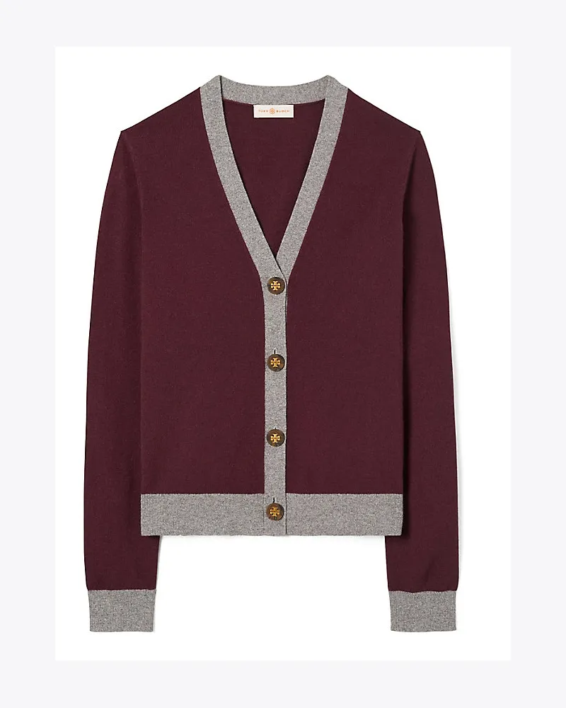Tory Burch Kaschmircardigan In Colorblock-Optik Bright
