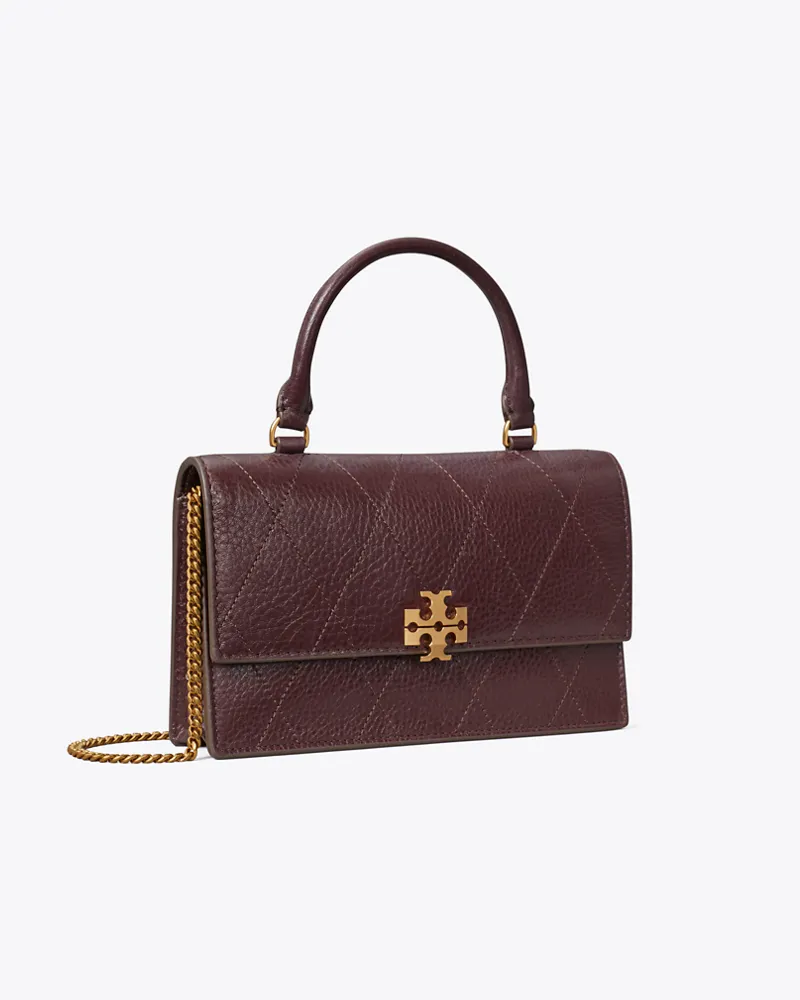 Tory Burch Gesteppte Mini Charlie Crossbody Bag mit Tragegriff oben Vintage