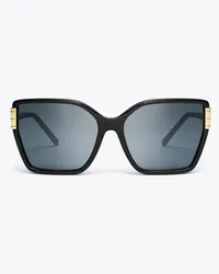 Tory Burch Eleanor Oversized Cat-Eye Sunglasses Black