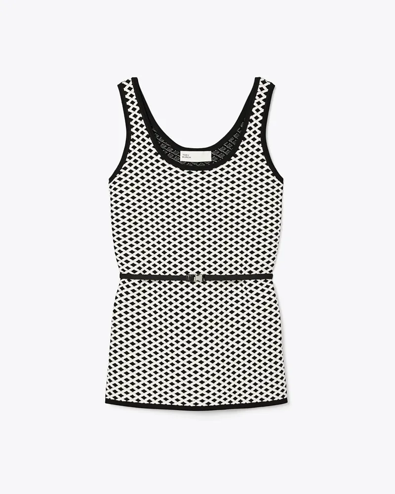 Tory Burch Damen Jacquard-Tanktop Black