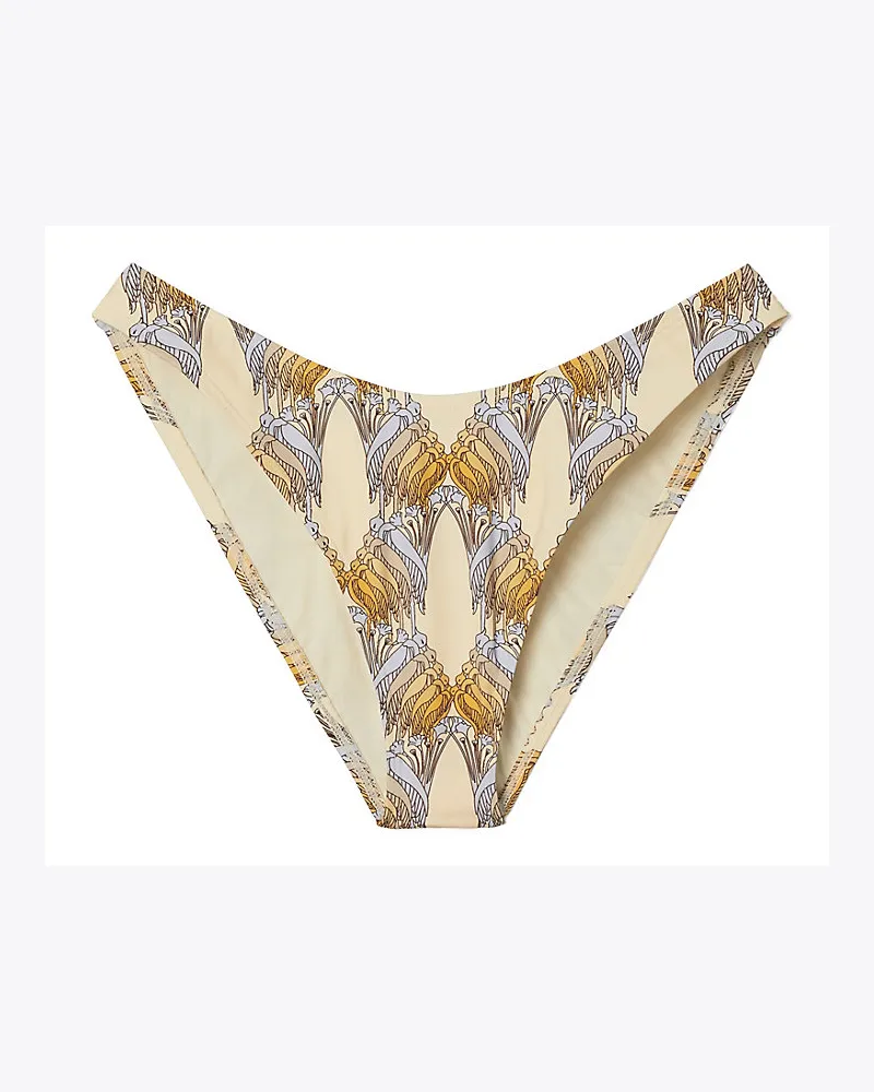 Tory Burch Bedrucktes Hipster-Bikinihöschen Mit Hohem Beinausschnitt 
