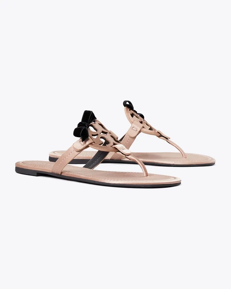 Tory Burch Miller Sandale aus Satin mit Schleife Satin
