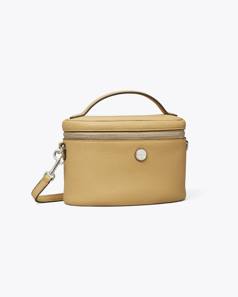 Tory Burch Damen Weiche Kosmetiktasche mit Struktur Biscotti