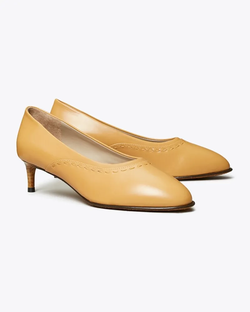 Tory Burch Mittelhoher Runway Pumps Shortbread