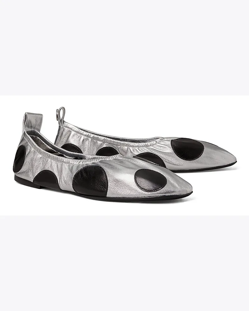 Tory Burch Ballerina Mit Polka Dots Silver