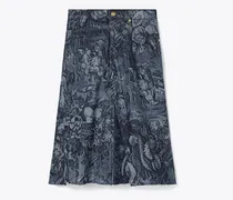 Damen Bedruckter, unstrukturierter Jeansrock