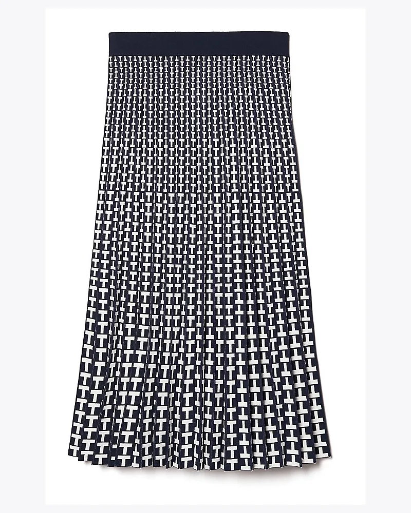 Tory Sport Faltenrock Aus Jacquard-Funktionsstrick Tory