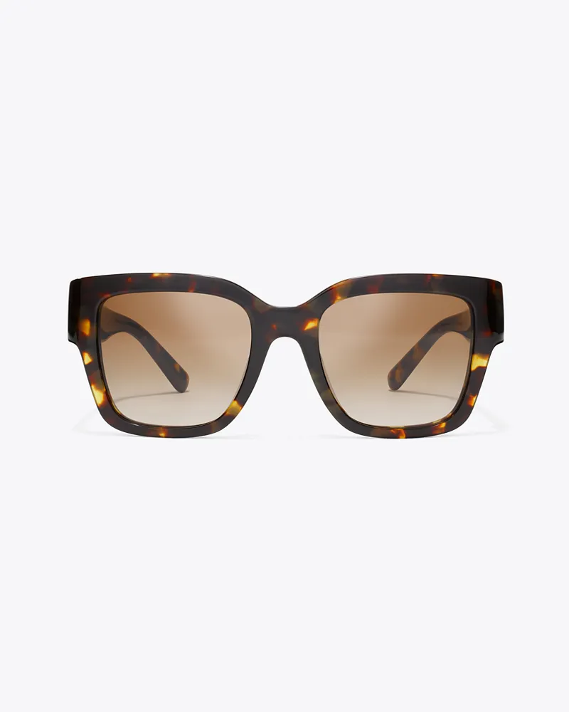 Tory Burch Quadratische Miller Sonnenbrille Dark
