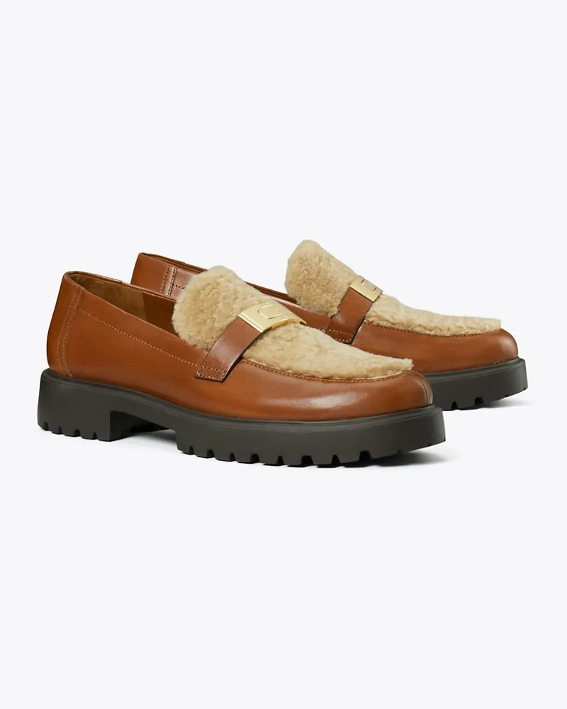 Tory Burch LeeLee Loafer aus Lammfell mit Profilsohle Classic