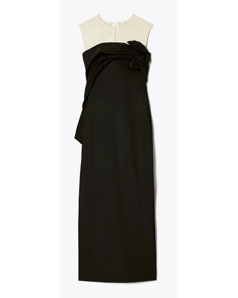 Tory Burch Knotted Stretch Wool Dress Black