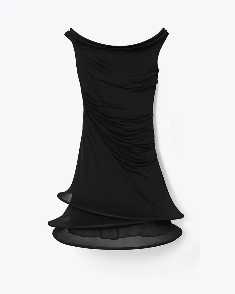 Tory Burch Damen Hoop Jerseykleid Black