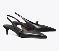 Damen Mary Jane Slingback mit Doppel-T, Schnalle und Absatz