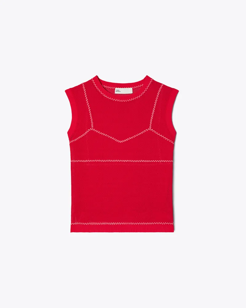 Tory Burch Meshtop aus Baumwolle und Nylon Bright
