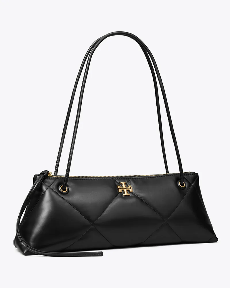 Tory Burch Damen Kira Schultertasche im Querformat mit Rautensteppung Black