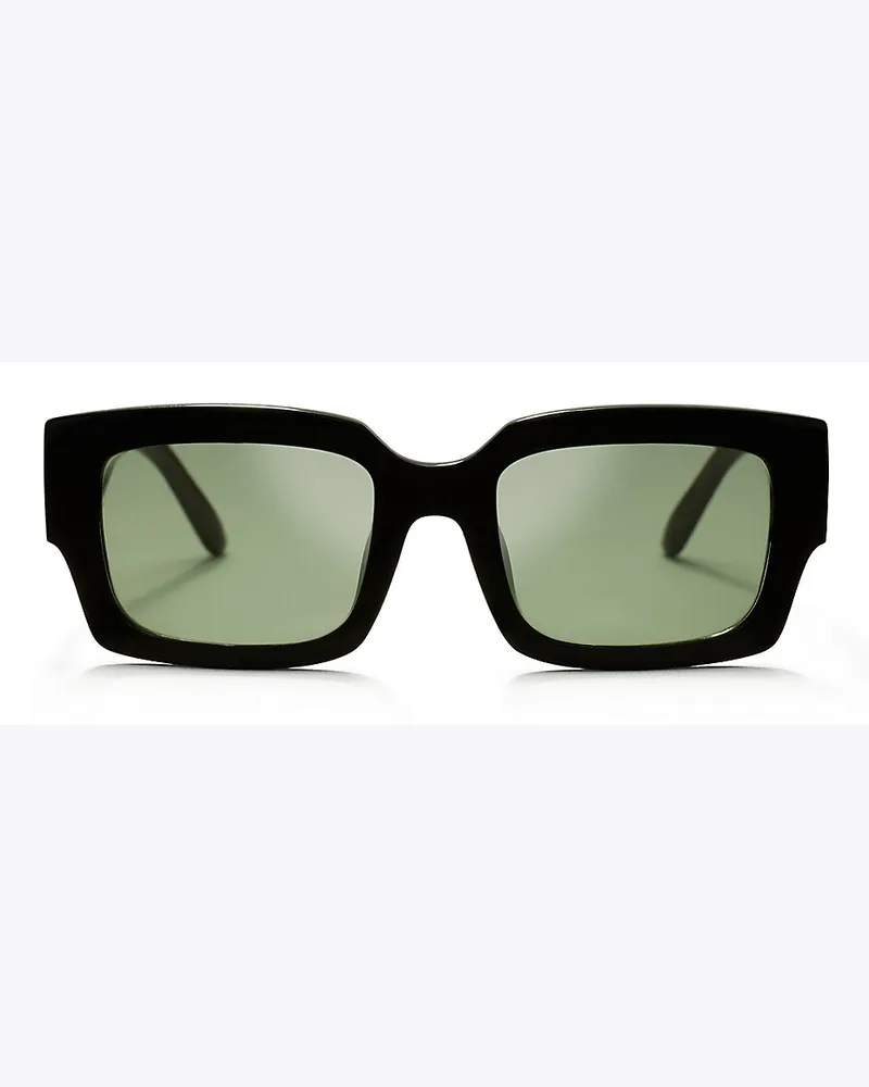 Tory Burch Recycled Rectangular Sunglasses Black