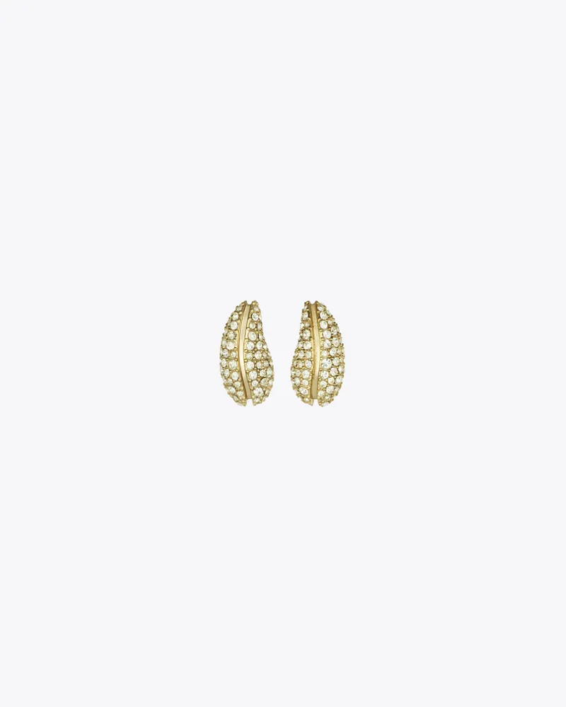 Tory Burch Damen Mini Wave Pavé-Ohrringe Light