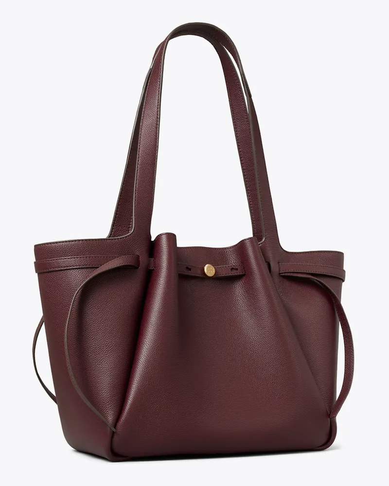 Tory Burch Romy Tote Bag aus Leder Dark