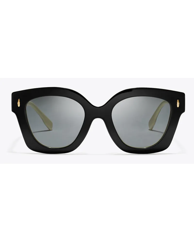 Tory Burch Miller Pushed Square Sunglasses Black