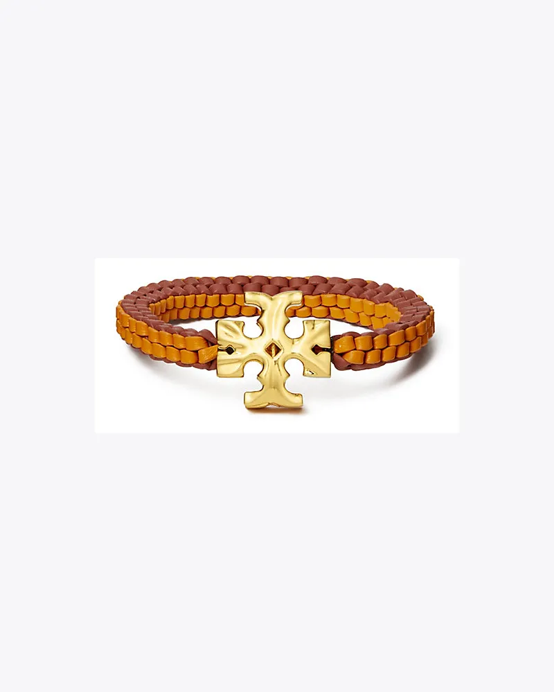 Tory Burch Gewebtes Roxanne Armband Aus Leder 
