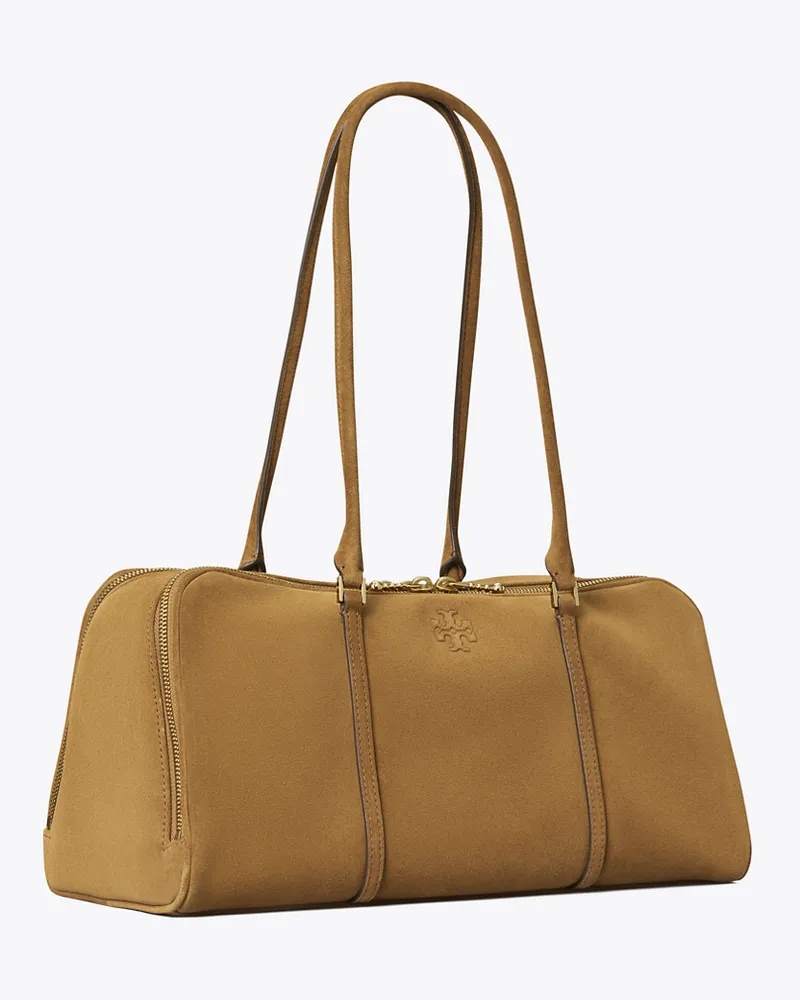 Tory Burch Damen Marshmallow Henkeltasche aus Wildleder Chicory