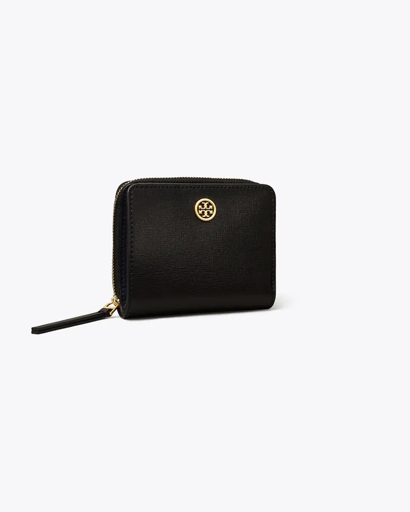 Tory Burch Damen Aufklappbare Robinson Geldbörse in Schwarz Black