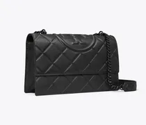 Damen Wandelbare Fleming Schultertasche aus poliertem Narbenleder