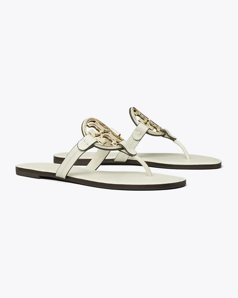 Tory Burch Damen Miller Sandale mit Metall-Logo Light