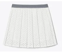Pleated Laser-Cut Tennis Skirt