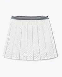 Tory Burch Laser Cut Tennis Skirt Snow