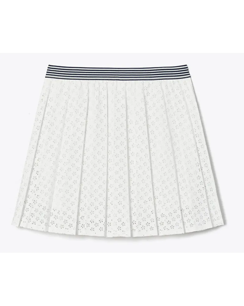 Tory Burch Laser Cut Tennis Skirt Snow