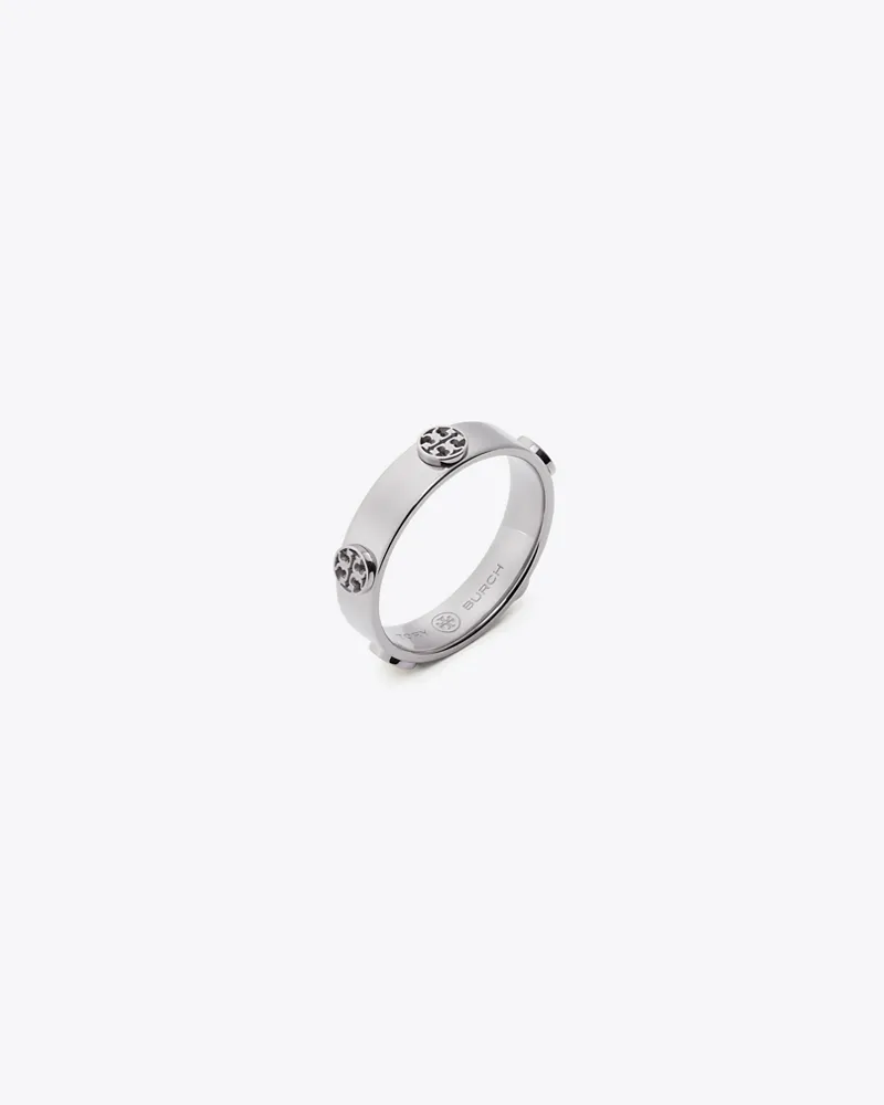 Tory Burch Damen Miller Nietenring in Silber Tory