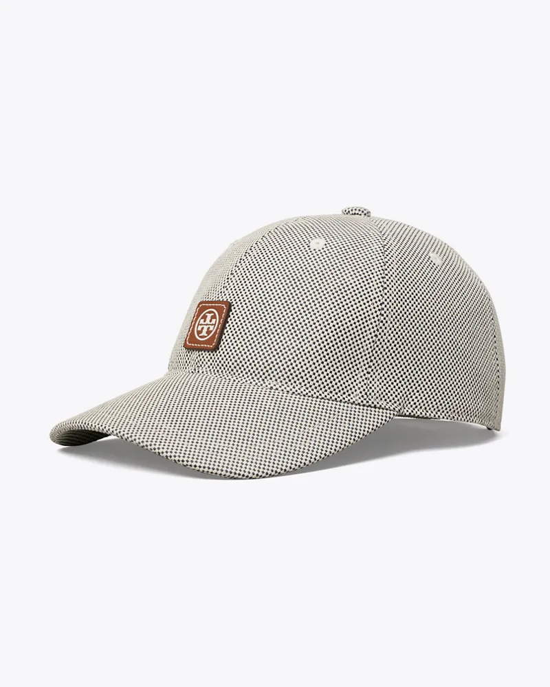 Tory Burch Damen Zweifarbige Baseballkappe aus Canvas Navy