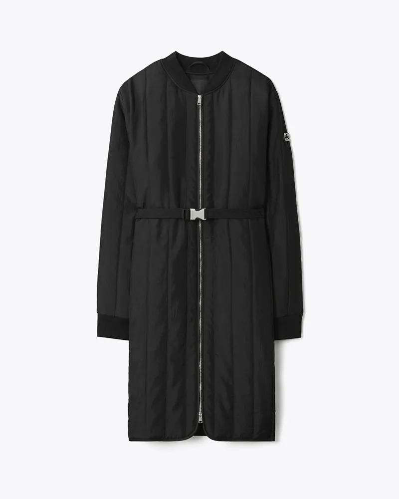 Tory Burch Damen Gefütterter Steppmantel aus Nylon Black