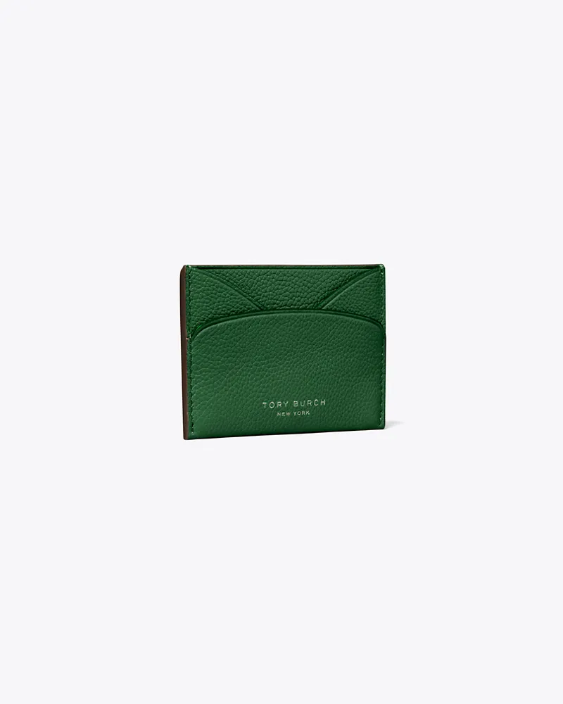 Tory Burch Flaches Kartenetui aus Leder Dark