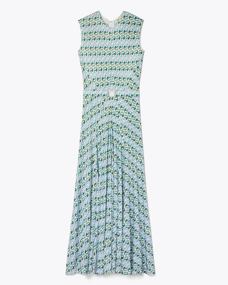 Tory Burch Damen Lucky Duck Kleid aus Viskose und Seide Blue