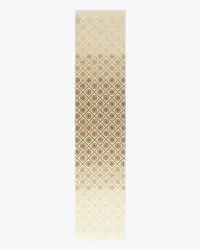 Tory Burch T Monogram Oblong Scarf Neutral